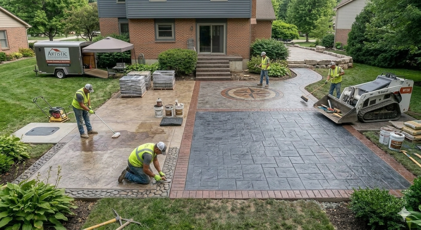 Stamped & Decorative Concrete Patios
